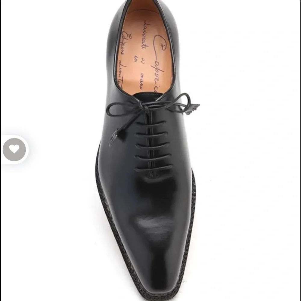 Men's Leather Derby in Dark Navy with Handcrafted Welt